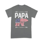 Scotstee Shop - Mens Papa Bear American Flag 4th of July Father's Day Gift Dad 4th Of July Shirt