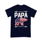 Scotstee Shop - Mens Papa Bear American Flag 4th of July Father's Day Gift Dad 4th Of July Shirt