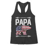 Mens Papa Bear American Flag 4th Of July Father's Day Gift Dad Women's Tank Top - Scotstee Shop