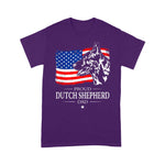 Scotstee Shop - Mens Proud Dutch Shepherd Dad American Flag Patriotic Dog Gift 4th Of July Shirt