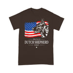Scotstee Shop - Mens Proud Dutch Shepherd Dad American Flag Patriotic Dog Gift 4th Of July Shirt