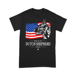 Scotstee Shop - Mens Proud Dutch Shepherd Dad American Flag Patriotic Dog Gift 4th Of July Shirt