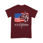 Scotstee Shop - Mens Proud Dutch Shepherd Dad American Flag Patriotic Dog Gift 4th Of July Shirt