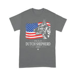 Scotstee Shop - Mens Proud Dutch Shepherd Dad American Flag Patriotic Dog Gift 4th Of July Shirt