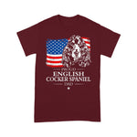 Scotstee Shop - Mens Proud English Cocker Spaniel Dad American Flag Patriotic Dog 4th Of July Shirt