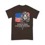 Scotstee Shop - Mens Proud English Cocker Spaniel Dad American Flag Patriotic Dog 4th Of July Shirt