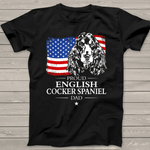 Scotstee Shop - Mens Proud English Cocker Spaniel Dad American Flag Patriotic Dog 4th Of July Shirt