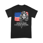 Scotstee Shop - Mens Proud English Cocker Spaniel Dad American Flag Patriotic Dog 4th Of July Shirt