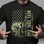 Scotstee Shop - Mens Reel Cool Dad Camouflage American Flag Father's Day 4th Of July Shirt