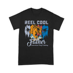 Scotstee Shop - Mens Reel Cool Father Shirt Funny American Flag Fishing Father Day Shirts