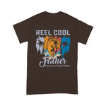 Scotstee Shop - Mens Reel Cool Father Shirt Funny American Flag Fishing Father Day Shirts