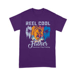 Scotstee Shop - Mens Reel Cool Father Shirt Funny American Flag Fishing Father Day Shirts