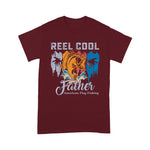 Scotstee Shop - Mens Reel Cool Father Shirt Funny American Flag Fishing Father Day Shirts