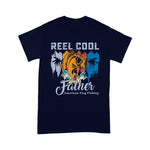 Scotstee Shop - Mens Reel Cool Father Shirt Funny American Flag Fishing Father Day Shirts
