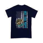 Scotstee Shop - Mens Reel Cool Poppy Fishing Father's Day Gift American Flag 4th Of July Shirt