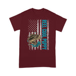 Scotstee Shop - Mens Reel Cool Poppy Fishing Father's Day Gift American Flag 4th Of July Shirt