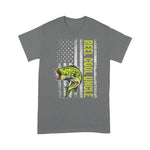 Scotstee Shop - Mens Reel Cool Uncle Fishing Father's Day Gift American Flag 4th Of July Shirt