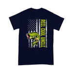 Scotstee Shop - Mens Reel Cool Uncle Fishing Father's Day Gift American Flag 4th Of July Shirt