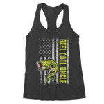 Mens Reel Cool Uncle Fishing Father's Day Gift American Flag Women's Tank Top - Scotstee Shop