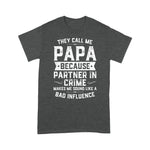 Scotstee Shop - Mens They Call Me Papa Because Partner In Crime Fathers Day Shirts