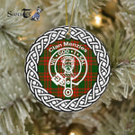 Menzies Clan Tartan Crest Badge Plaid Ornament Gift. Christmas Tree Ornament Tartan Ornament Great Christmas Ornaments Gift - Scotstee Shop