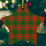Menzies Green Modern Tartan Ornament Star Ornament, Christmas Star Decorations, ceramic ornament, Plaid Star Ceramic Ornament, Christmas Ornament Decorations Gift