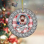 Menzies Tartan Ornament,  ceramic ornament, personalized christmas ornaments, christmas tree ornaments, christmas door decorations, Plaid Ornament, Tartan Ceramic Ornament