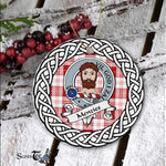 Menzies Tartan Ornament,  ceramic ornament, personalized christmas ornaments, christmas tree ornaments, christmas door decorations, Plaid Ornament, Tartan Ceramic Ornament