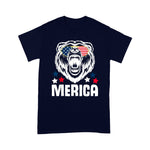 Scotstee Shop - Merica Sunglasses 4th of July American Flag Bear Shirt
