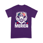 Scotstee Shop - Merica Sunglasses 4th of July American Flag Bear Shirt