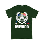 Scotstee Shop - Merica Sunglasses 4th of July American Flag Bear Shirt