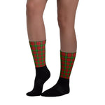 Scotstee Shop Clan Tartan Plaid Socks Auchinleck Buffalo Plaid Socks, Plaid Socks Men's, Plaid Socks Women's, Christmas Socks