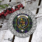 Monteith Tartan Ornament,  ceramic ornament, personalized christmas ornaments, christmas tree ornaments, christmas door decorations, Plaid Ornament, Tartan Ceramic Ornament