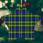 Monteith Tartan Ornament Star Ornament, Christmas Star Decorations, ceramic ornament, Plaid Star Ceramic Ornament, Christmas Ornament Decorations Gift