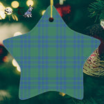 Montgomery Ancient Tartan Ornament Star Ornament, Christmas Star Decorations, ceramic ornament, Plaid Star Ceramic Ornament, Christmas Ornament Decorations Gift
