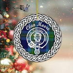 Moore Tartan Ornament,  ceramic ornament, personalized christmas ornaments, christmas tree ornaments, christmas door decorations, Plaid Ornament, Tartan Ceramic Ornament