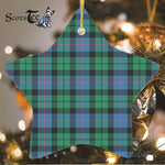Morrison Ancient Tartan Ornament Star Ornament, Christmas Star Decorations, ceramic ornament, Plaid Star Ceramic Ornament, Christmas Ornament Decorations Gift