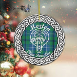 Morton Tartan Ornament,  ceramic ornament, personalized christmas ornaments, christmas tree ornaments, christmas door decorations, Plaid Ornament, Tartan Ceramic Ornament