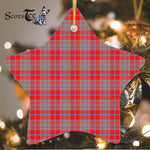 Moubray Tartan Ornament Star Ornament, Christmas Star Decorations, ceramic ornament, Plaid Star Ceramic Ornament, Christmas Ornament Decorations Gift