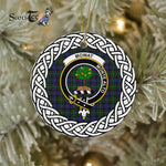 Mowat Tartan Ornament,  ceramic ornament, personalized christmas ornaments, christmas tree ornaments, christmas door decorations, Plaid Ornament, Tartan Ceramic Ornament