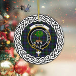 Mowat Tartan Ornament,  ceramic ornament, personalized christmas ornaments, christmas tree ornaments, christmas door decorations, Plaid Ornament, Tartan Ceramic Ornament