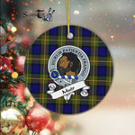 Muir Scottish Clan Badge Plaid Ornament Gift. Christmas Tree Ornament Muir Clan Tartan Ornament Great Christmas Ornaments Gift - Scotstee Shop