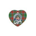 Muirhead Scottish Clan Badge Plaid Christmas Ornaments Gift Heart Ornament Muirhead Clan Tartan Ornaments, Plaid Ornament, christmas Ornament, plaid christmas ornament