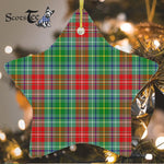 Muirhead Tartan Ornament Star Ornament, Christmas Star Decorations, ceramic ornament, Plaid Star Ceramic Ornament, Christmas Ornament Decorations Gift