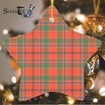 Munro Ancient Tartan Ornament Star Ornament, Christmas Star Decorations, ceramic ornament, Plaid Star Ceramic Ornament, Christmas Ornament Decorations Gift