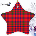 Murray Of Tulloch Tartan Ornament Star Ornament, Christmas Star Decorations, ceramic ornament, Plaid Star Ceramic Ornament, Christmas Ornament Decorations Gift