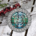 Murray Tartan Ornament,  ceramic ornament, personalized christmas ornaments, christmas tree ornaments, christmas door decorations, Plaid Ornament, Tartan Ceramic Ornament