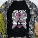 Scotstee Shop - My Dad Is My Angel Shirt A big piece of my heart lives in heaven and he is my Daddy Dad in Heaven Shirts