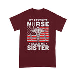 Scotstee Shop - My Favorite Nurse Calls Me Sister USA Flag 4th Of July Shirt Nurse 4th of July Shirt nurse t shirts