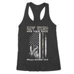 My Son Has Your Back-Marine-Dad Camouflage Women's Tank Top - Scotstee Shop